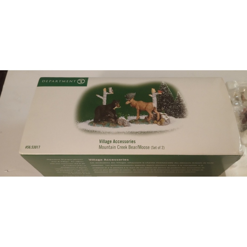 Department 56 Village Accessories Mountain Creek Bear Moose Set